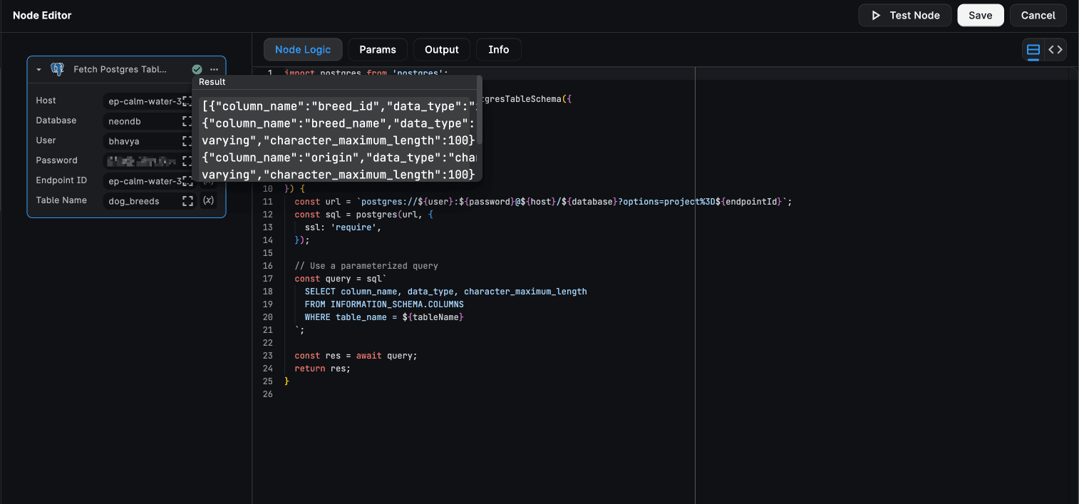 Postgres Integration