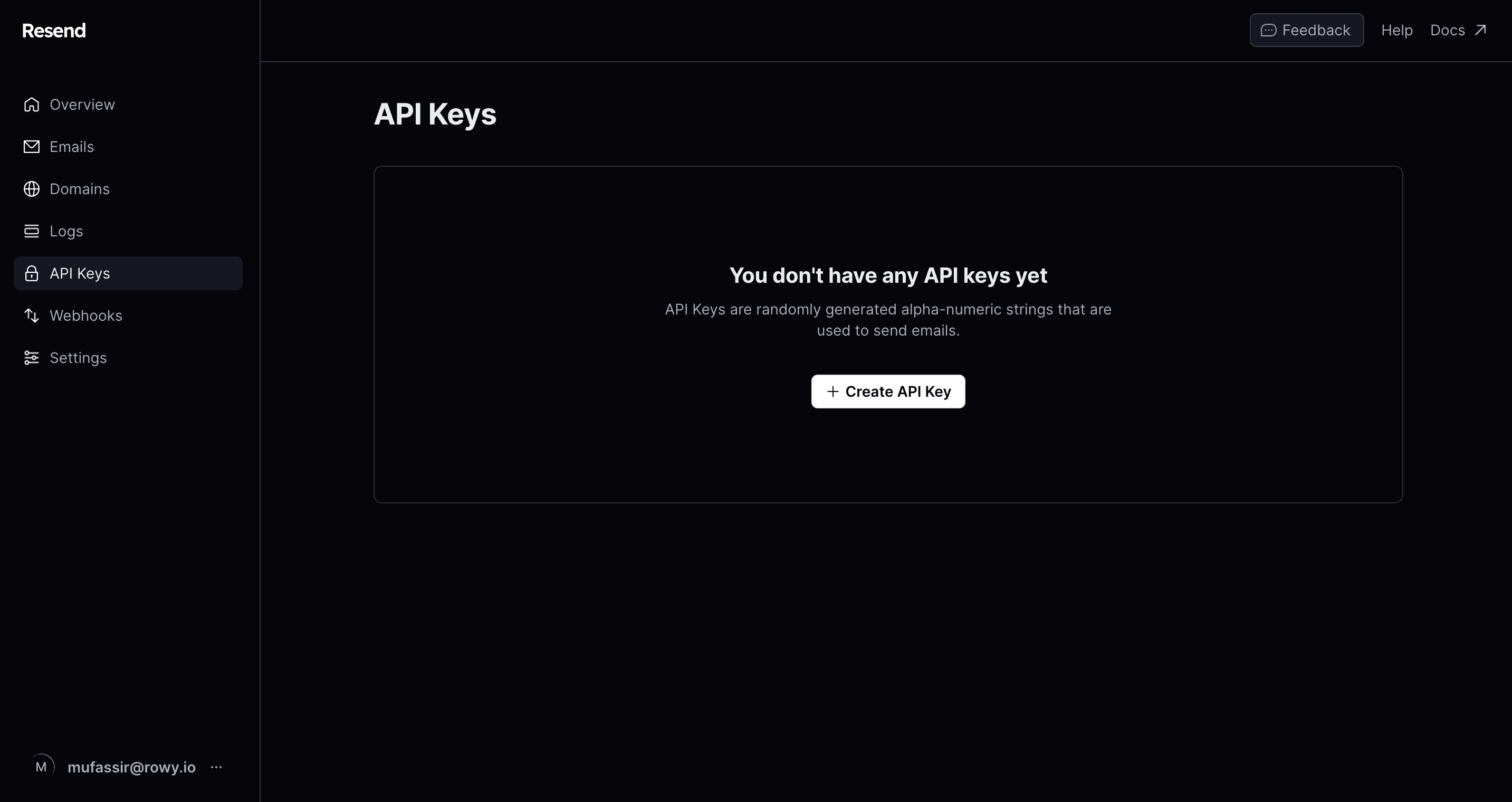 Resend API Keys