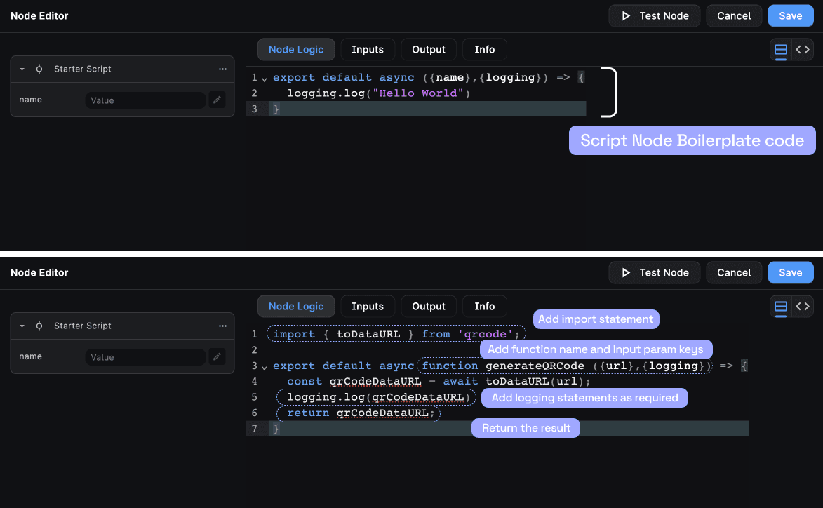 script node